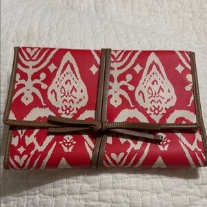 Stella & Dot Red and White Travel Bag